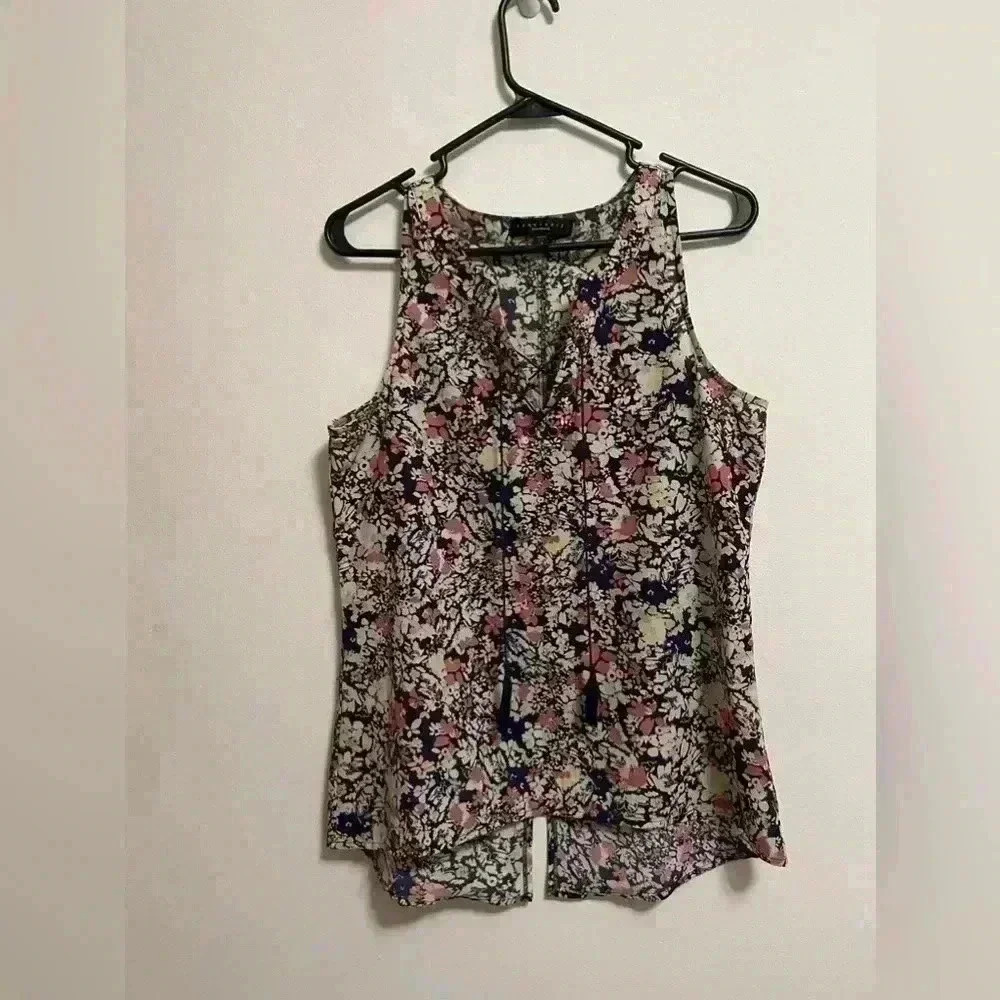 Sanctuary - Women’s Floral Tank Top with‎ Tassels - Size S